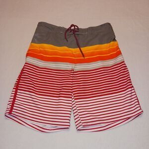 George Mens M Swim Trunks Striped Swim Shorts